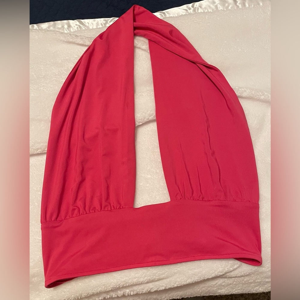 Pink halter top